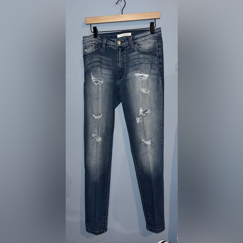 KanCan Women's Distressed Blue Skinny Jeans